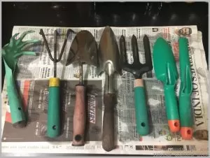 clean garden tools